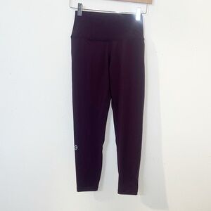P’Tula maroon women’s new full length high rise crossover leggings